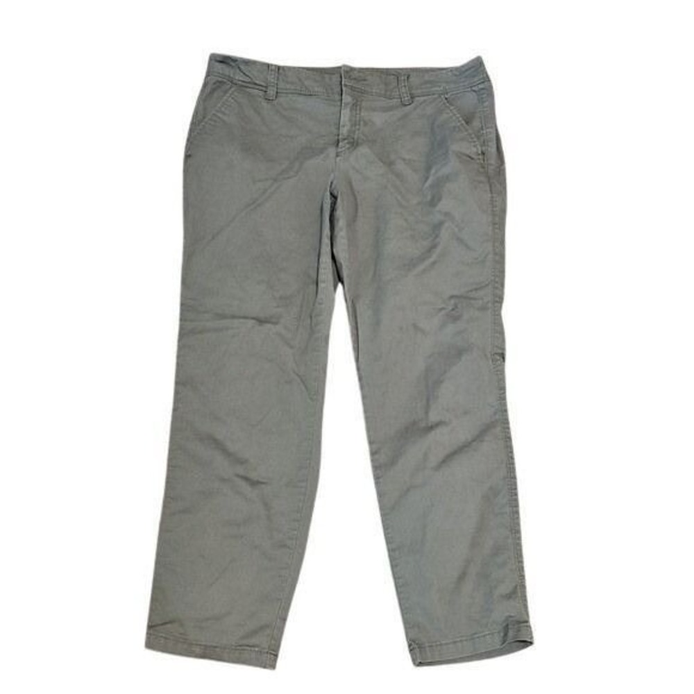 Gap Khakis Vintage Rolled Crop Pants 8R Gray Women Chino Trousers Used